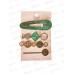 Pretty Girl Набор заколок для волос TS00068-2 Изумруд 4шт *12 Pretty Girl Набор заколок для волос TS00068-2 Изумруд 4шт *12