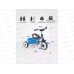 Велосипед 3-х кол. WERTER BERGER TRIKE XG 11214-3 синий В/голубой М, 306475