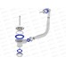 Выпуск 1 1/2" с металлической решеткой с круглым переливом, NV105-45-MR *45