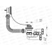 Сифон для ванны регулируемый 1 1/2"х40 с выпуском и переливом с пластиковой решеткой, PV210-35-MR *35