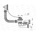 Сифон для ванны регулируемый 1 1/2&quotх40 с выпуском и переливом с пластиковой решеткой, PV210-35-MR *35