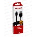 Кабель USB-A – micro USB, 2,4А, 1м, 2,4A, ПВХ, черный REXANT, 18-4270 Кабель USB-A – micro USB, 2,4А, 1м, 2,4A, ПВХ, черный REXANT, 18-4270