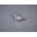 Крабик металлический &quotБабочка&quot под серебро, со стразами №8840