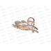Краб металлический "Цветок" под золото 11см., стразы, камень №8981 Краб металлический "Цветок" под золото 11см., стразы, камень №8981