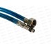 Подводка для смесителя сталь 1/2"*М10* 50см синий нейлон+ПВХ, пара