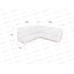 Диван &quotРотанг-плюс&quot угловой белый М8347 *1