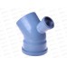Отвод канализационный 45 (тыл) серый 110-50 *18