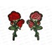 Термоаппликация роза 9*5см красный 3579151 *10