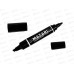 Маркер MAZARI Technic перм. двуст., 2/6мм, черный, M-5041-71*10/1000