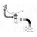 Сифон для ванны узкий прямоточный 1 1/2*40 с выпуском и переливом V154 *30