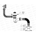 Сифон для ванны узкий прямоточный 1 1/2*40 с выпуском и перел V157 *30