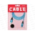 Кабель Bold MicroUSB д/зарядки,Smartbuy iK-12BOLD-BLUE синий 1м