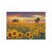 Алмазная мозаика (блест.) 30х40см Подсолнухи на закате НД-2695 без подр.