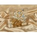 Елочная игрушка Зимняя снежинка 10*12см золото 916-1177