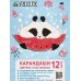 Карандаши 12 цветов deVente Panda, трехгранные картонная упаковка 5022124*12/120