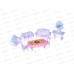 Игровой дом №6611 для куклы свет, звук, коробка 27*11*26