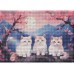 Алмазная мозаика (класс.) 30х40см Котики в Японии, НД-6346