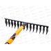Грабли витые 14 зубьев, сталь, с фиберглассовым черенком, 73/7/1/12