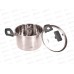 Кастрюля Веста LR02-246 нерж 16*10,5см 2,1л индукс дно стекл крышка