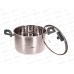 Кастрюля Веста LR02-248 нерж 20*12,5см 3,9л индукс дно стекл крышка