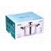 Кастрюля Веста LR02-248 нерж 20*12,5см 3,9л индукс дно стекл крышка