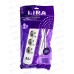 Сетевой фильтр LIRA LRFI132W, 3 розетки, с заземлением, с выключателем, 2 x USB, 1 x typeC,