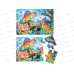 Пазл напольный 4в1. Динозавры, П-0492, Bright Kids