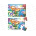 Пазл напольный 4в1. Динозавры, П-0492, Bright Kids