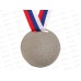 Медаль призовая 058 диам 5см 2место, серебро, с лентой 1672967