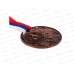 Медаль призовая 058 диам 5см 3место, бронза, с лентой 1672968