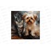 Холст с красками 30х30см Собаки. Любимые питомцы, Х-6352