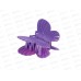 Краб пластик "Бабочка" цветн с блестками №2064 Краб пластик "Бабочка" цветн с блестками №2064