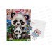 Аппликация из пайеток и страз Панды (17х23см), GEMSEQ-111514