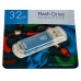 Флеш-карта USB 2.0 SmartBuy 32Gb V-Cut Blue Snake Edition