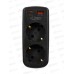 Разветвитель сетевой ФОТОН AM16-2E-USB/A1C1-QC, 16А, быстрая зарядка, черный