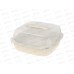 Контейнер для выпечки с ручкой (тортовница) слоновая кость, АП 773  *26(300х300х140мм)