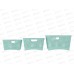 Набор корзинок &quotРомбики&quot (3шт) мята, АП 470  (330х240х145мм)