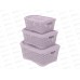 Набор корзинок с крышками &quotРомбики&quot (3шт) п розы, АП 468 (340х250х170)