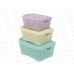 Набор корзинок с крышками "Ромбики" (3шт) микс, АП 469 (340х250х170) Набор корзинок с крышками "Ромбики" (3шт) микс, АП 469 (340х250х170)