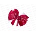 Бант с резинкой шелк бордово-белый 14см №7865 Бант с резинкой шелк бордово-белый 14см №7865