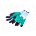 Перчатки нейлоновые №10 зеленые/черные №30/2 *12/960