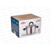 Кастрюля Lara LR02-9001 нержавеющая сталь 16*10,5см 2,1л индук, все виды плит, слив