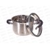 Кастрюля Lara LR02-9002 нерж 18*11,5см 2,9л индук, все виды плит, слив