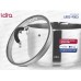 Кастрюля Lara LR02-9003 нержавеющая сталь 24*14,5см 6,5л индук, все виды плит, слив