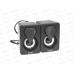 Колонки Perfeo 2.0 Shine, 2*3Вт, USB черный, подсветка 7цв., PF_A4438