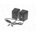 Колонки Perfeo 2.0 Shine, 2*3Вт, USB черный, подсветка 7цв., PF_A4438