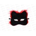 Маска карнавальная 17*16см пластик ткань 4 дизайна 391-310
