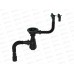 Сифон для мойки 3 1/2" х 40 с мет.реш., прямоуг/круг.перел., гофратруба 40*40/50, черный, B0186 *20