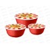 Миска набор 3шт Bergamo с/к Сицилия красный 223135406/04