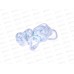 Резинка д/волос 4см белая в банке №10415 упаковка 50шт
